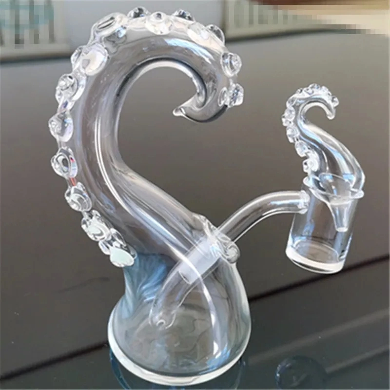 Glass Octopus Beard Shape with 10mm Female Dewar Joint Hookahs Water