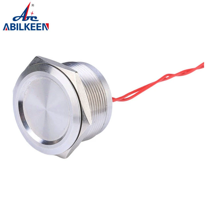 22mm Stainless Steel Anodized Aluminum Alloy 12V Waterproof IP68 Piezo Switch