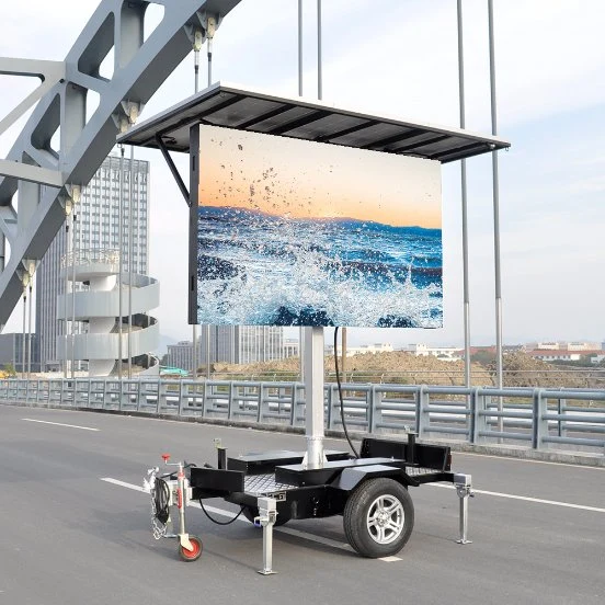 Solar LED Mobile Outdoor 4sqm Advertising Display Sign Trailer/Traffic/Billboard/Videowall