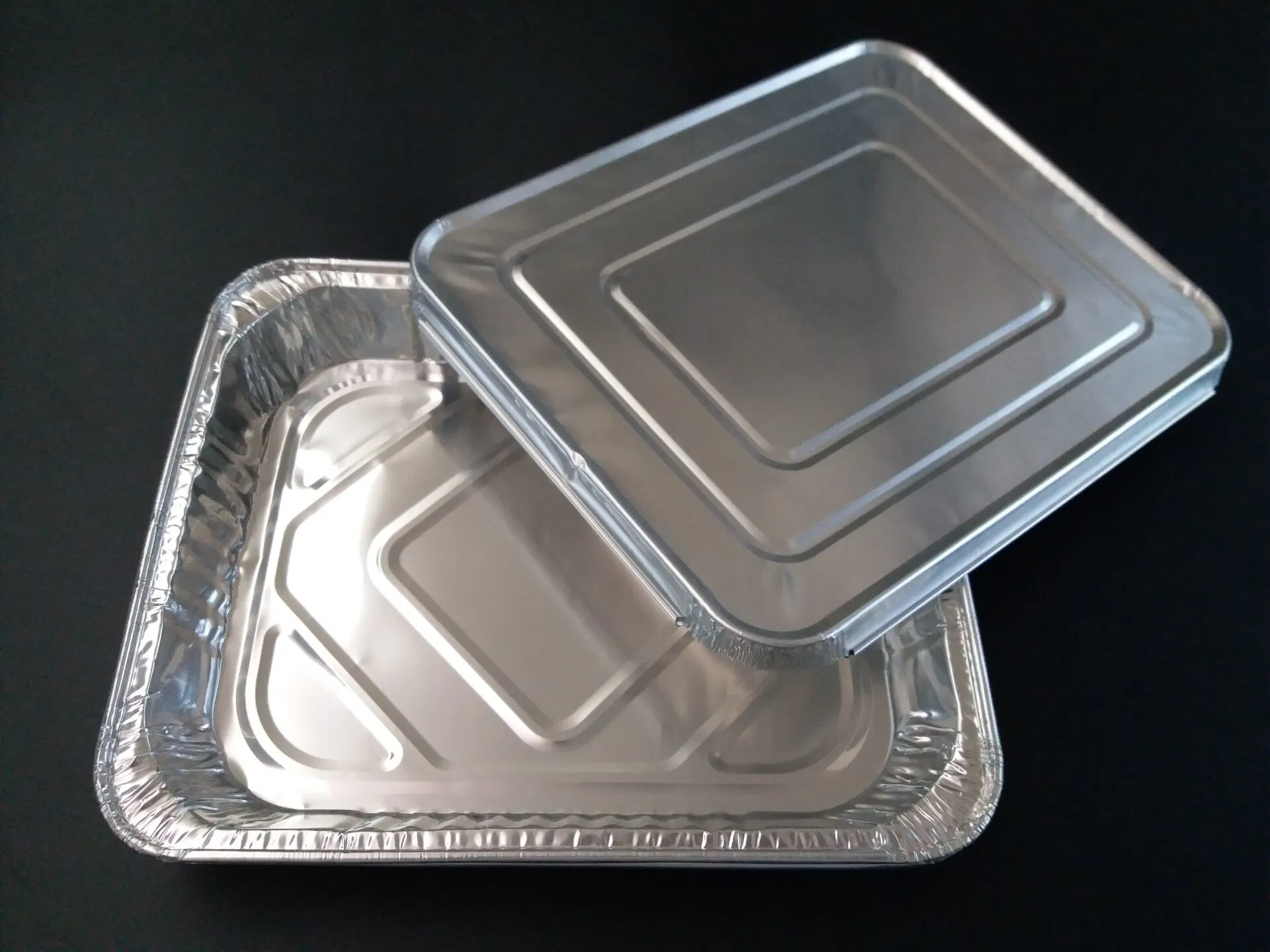 L'aluminium de la moitié de taille moyenne, l'aluminium pleine taille, l'aluminium BBQ, aluminium, l'aluminium contenant des aliments à rôtir, aluminium sortir Conteneur, rouleau de film