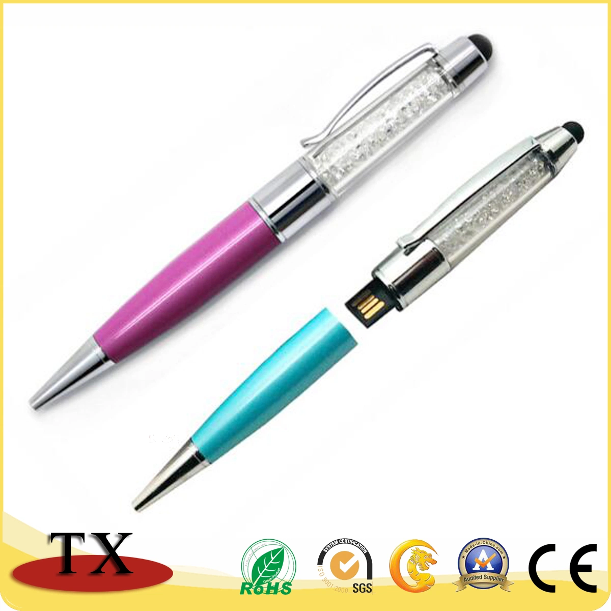 Business Flash Drive Stick Promotional Gift Touch Screen Ballpoint Pen USB