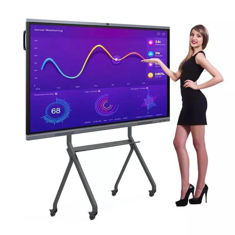 OEM Factory 4K Classroom TV Display Interactive Flat Panel Digital Writing LCD Whiteboard Touch Screen Smart Board for Teaching and Meeting