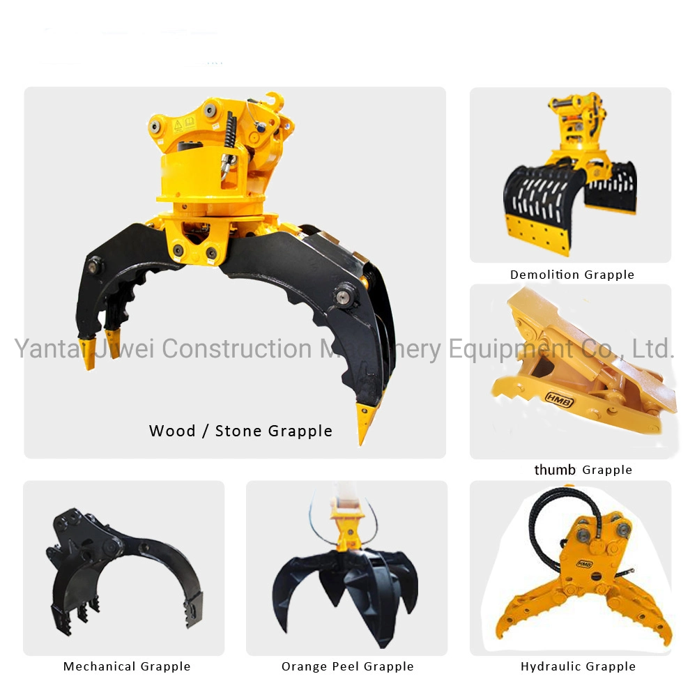 China Rotating Excavator Hydraulic Wood Grapple Log Grapple