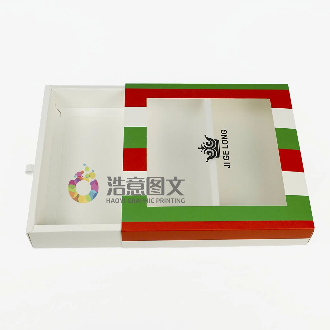 Custom Logo Wholesale/Supplier Luxury Pull-out Cardboard Box Middle Window Design