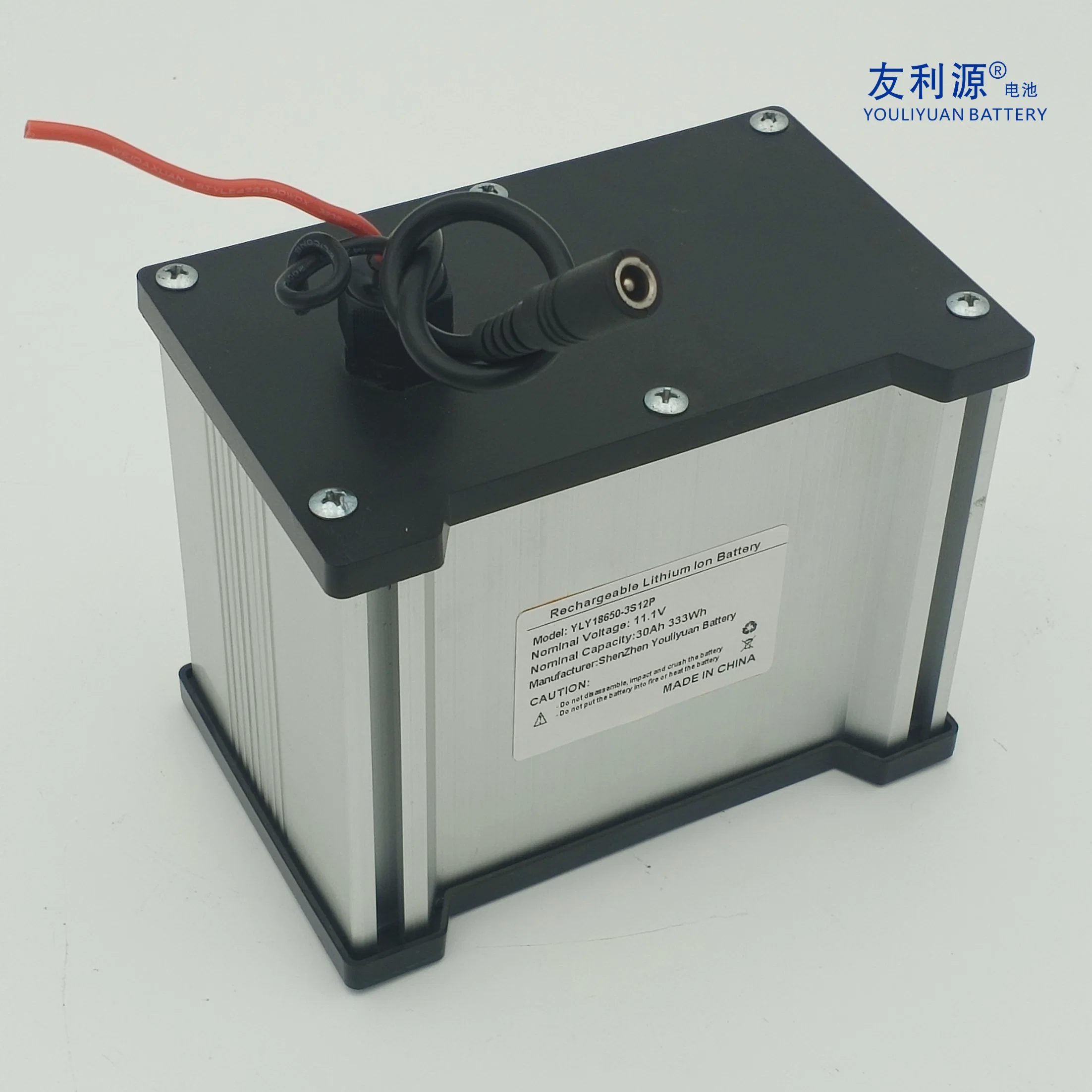 3s12p 18650 Battery 12V Lithium Battery High Capacity Energy Storage Li-ion Battery 30ah 333wh with Aluminum Housing for Smart Bench /Light