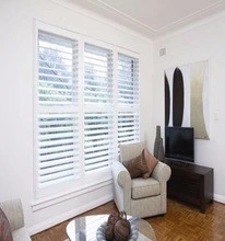 White Painted Woodlike Plantation Type Poly Shutters