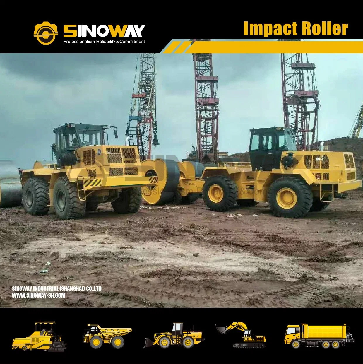 Construction Tractor Swt360 Towing Tractor for Impact Roller in Malaysia