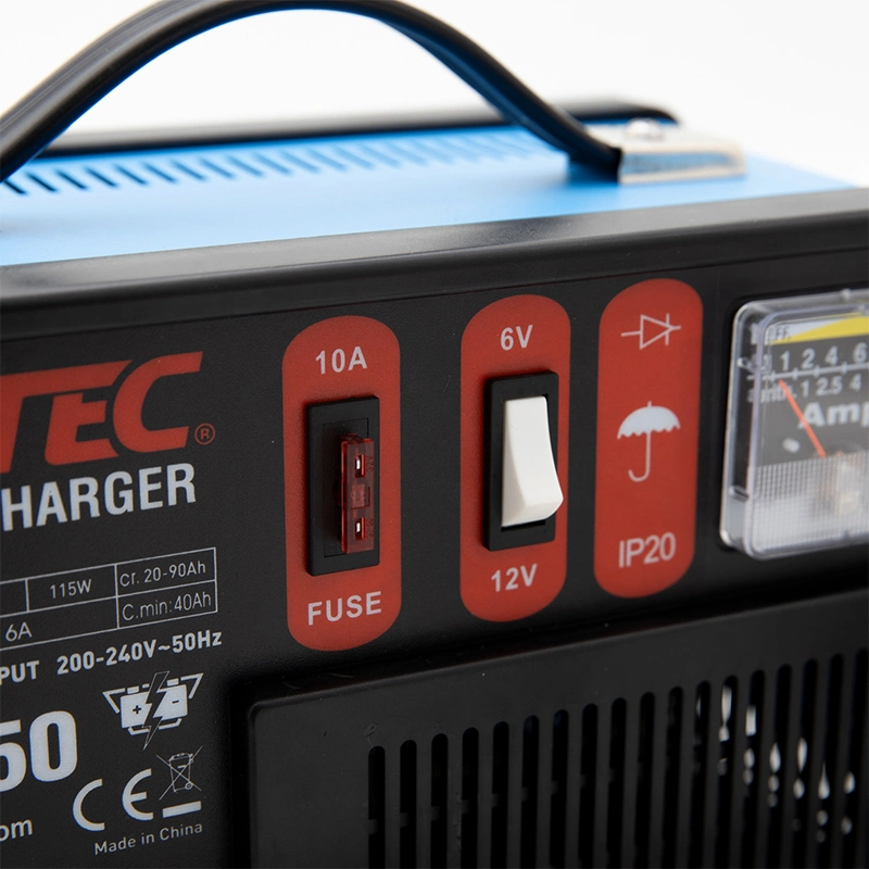 Fixtec 6/12 Volt 75/115W 6A Portable Power Battery Charger