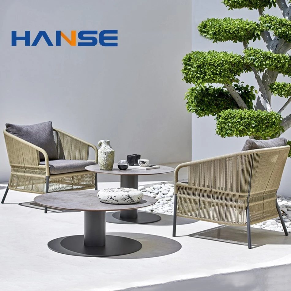 Nuevo cartón de embalaje estándar Hanse chaise lounge Juego de Patio cojines