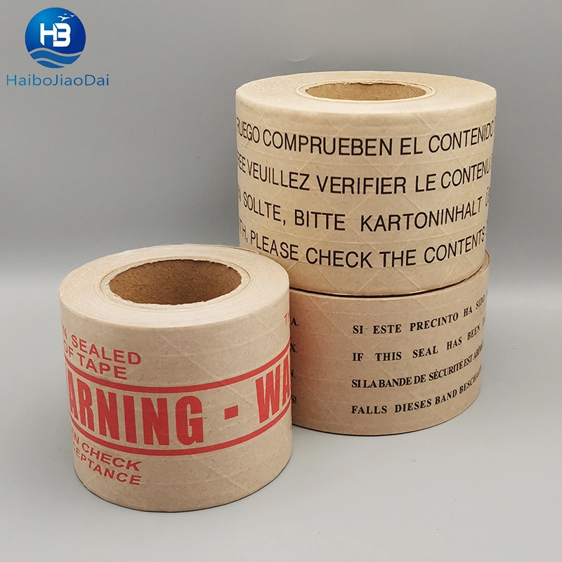 Embalagem vedante para cola solvente Carton Embalagem com revestimento normal Gummed oferta impressão automática Fita de papel Kraft adesiva
