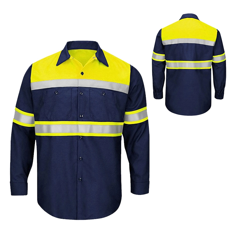Manufacturer China Hi Vis Polo Shirt Reflective Safety Long Sleeve Work Shirts