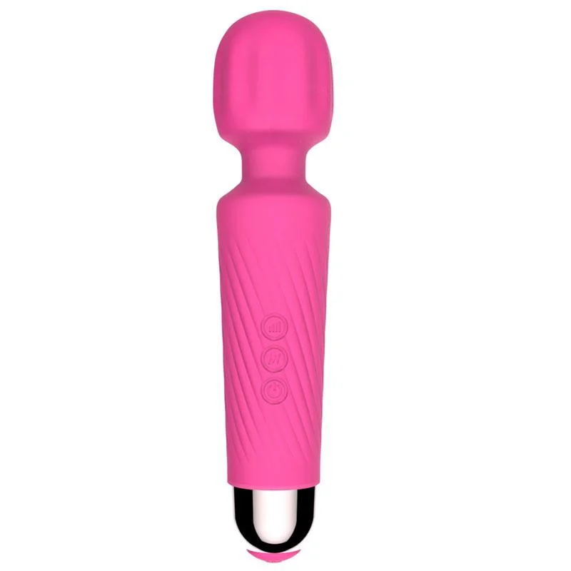 Masajeador resistente al agua de baño de wand el 20 de la vibración 8 masaje de velocidad ajustable a las niñas mujeres Top Regalos