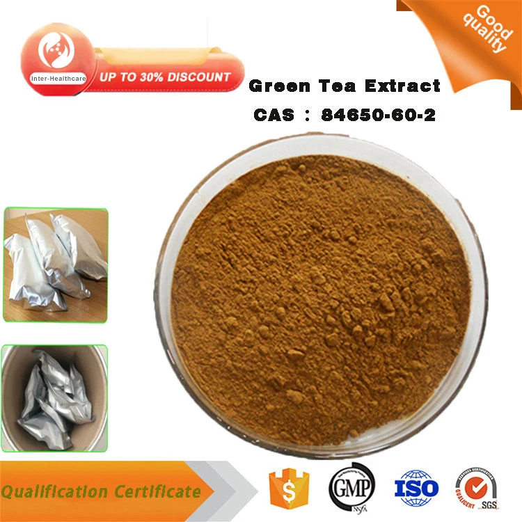 На заводе питания зеленый чай Polyphenols порошок CAS 84650-60-2 чистого зеленого чая экстракт
