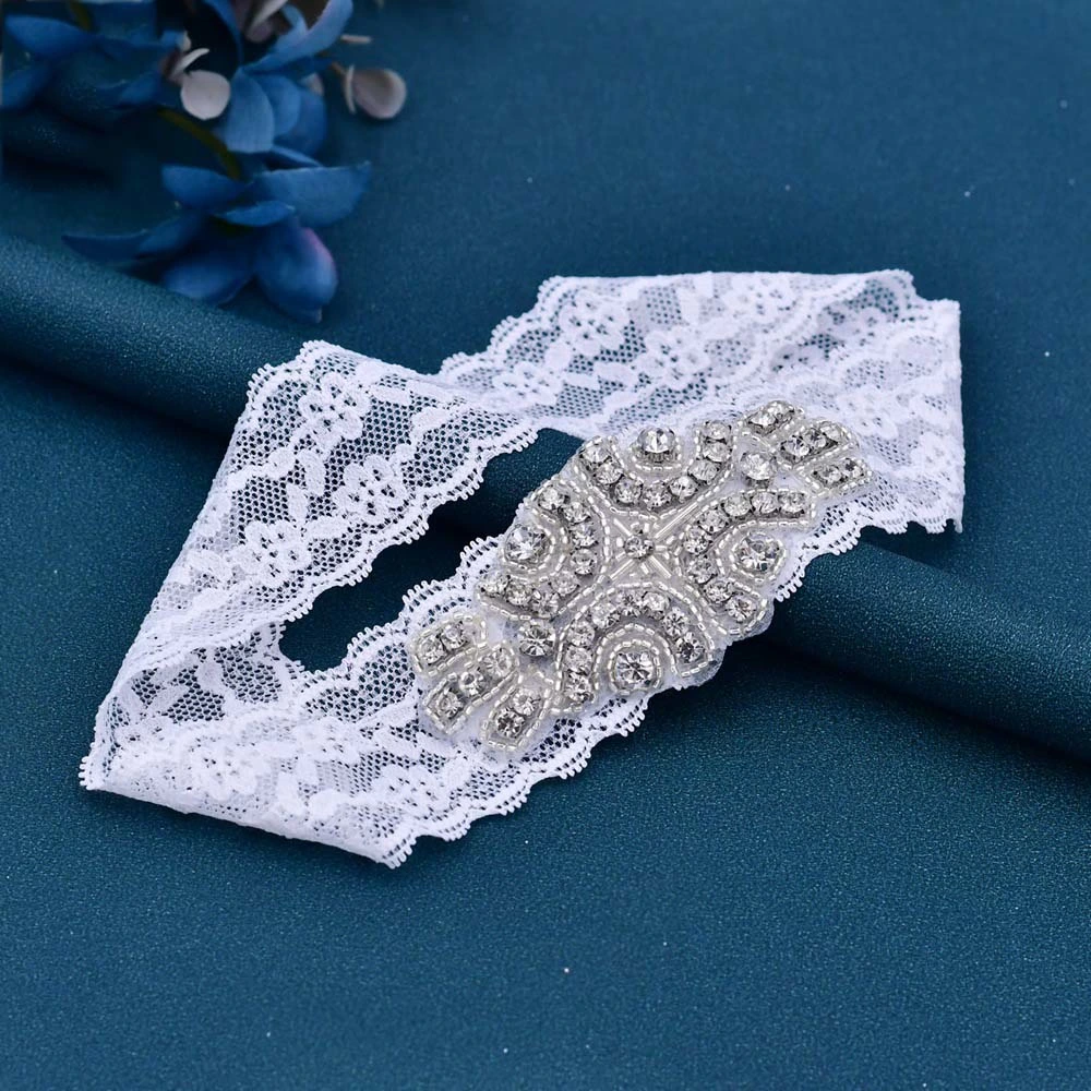 Hgt3004 Sweet Lace Elastic Diamond Band with Thigh Band Wedding Accessory