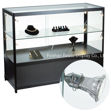 Retail Display Glass Counter Made of Temper Glass for Vape Store, Smoke Shop, vape Shop, Retail Shops, Museum, Jewelry Display with Slidding Door.