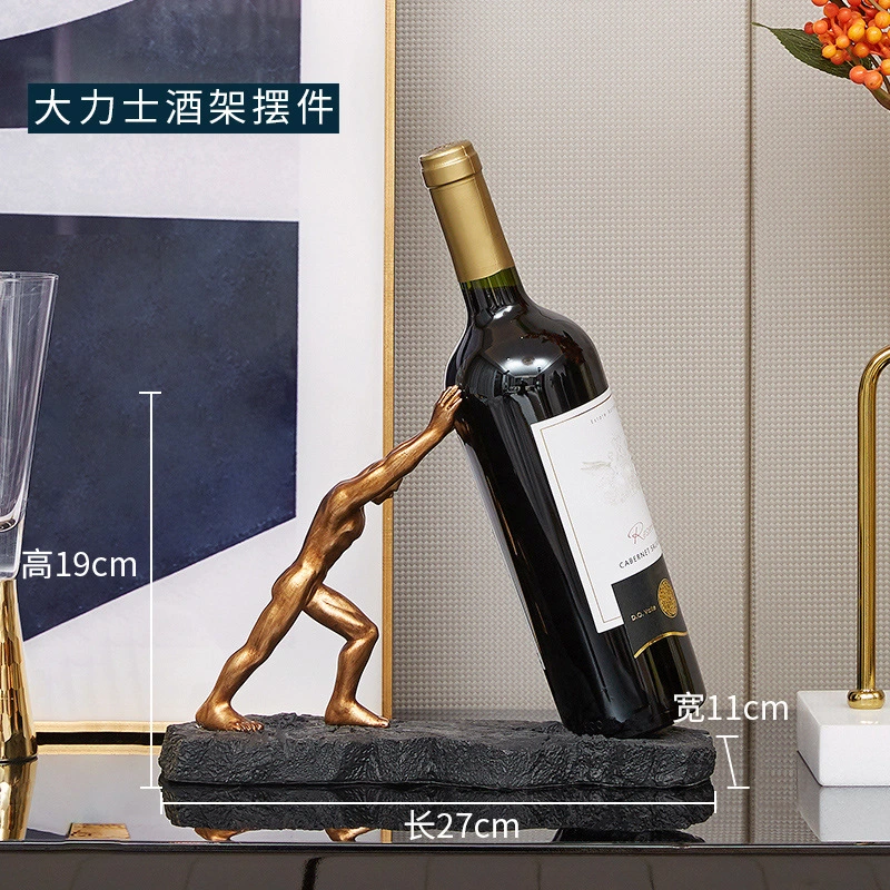 Hot Seller Resin Person Wine Bottle Holder Stand Bar Party Use