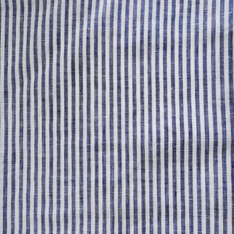 Linen Cotton C32*L17 Woven Fabrics Mens Shirts Wholesale/Supplier Yarn Dyed Stripe Plain Style Organic Fabric