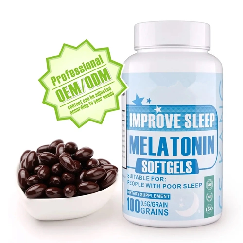 Mejor precio al por mayor de los servicios de salud el sueño la melatonina perlas cápsulas Salud Alimentaria