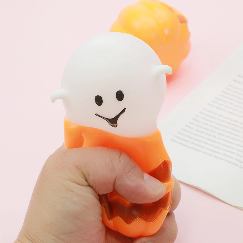 Factory Wholesale/Supplier Halloween Gift Cute Pumpkin Ghost Stress Relief Toy