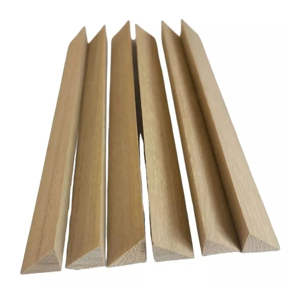 High Quality Paulownia Wood Triangles Square Battens Wood Chamfer for Sale