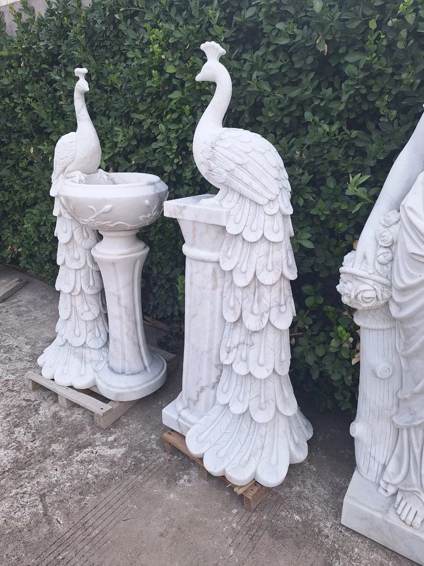 Handmade Garden Sculpture Natural Stone Marble Flowerpots for Sale (SYFP-065)