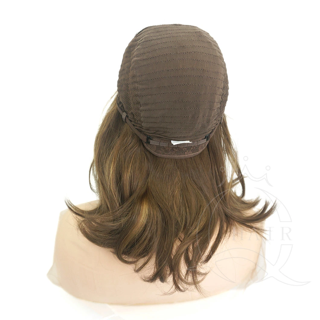 2022 Venta al por mayor Precio Envío gratuito Cuticle Alineado sin procesar Pelo brasileño Wig Virgen pelo humano Seda Top Wig judío Perruque Kosher Wig