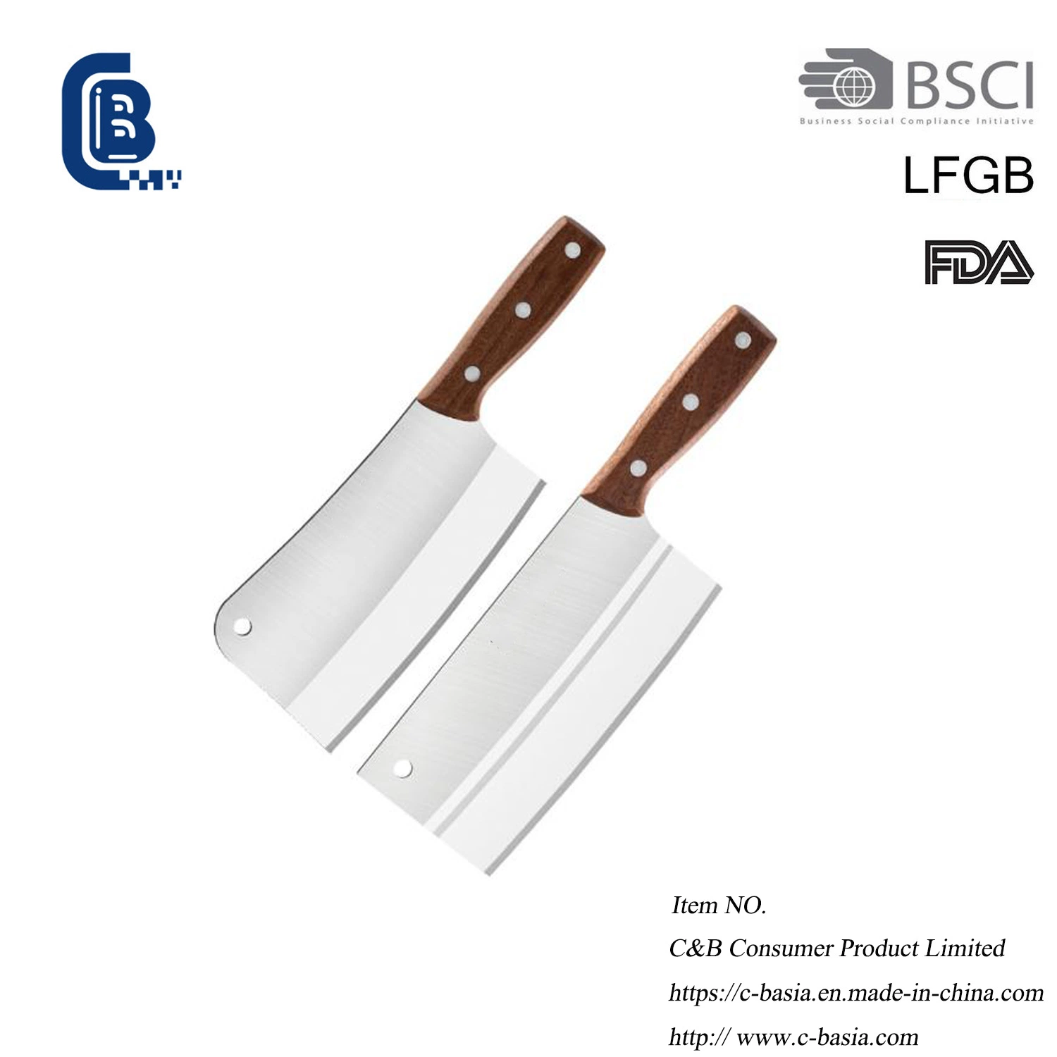 Wooden Handle Chef Knife Sharp Cutting Meat Vegetables Slicing Knife Kitchen Knife Stainless Steel Kitchen Knife Kitchenware