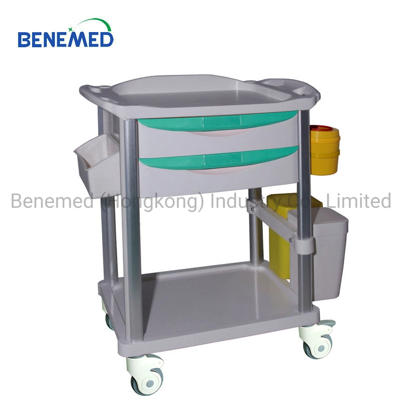 Mobile Multi-Functional Medical Treatment Trolley Cart with Drawer for Sale