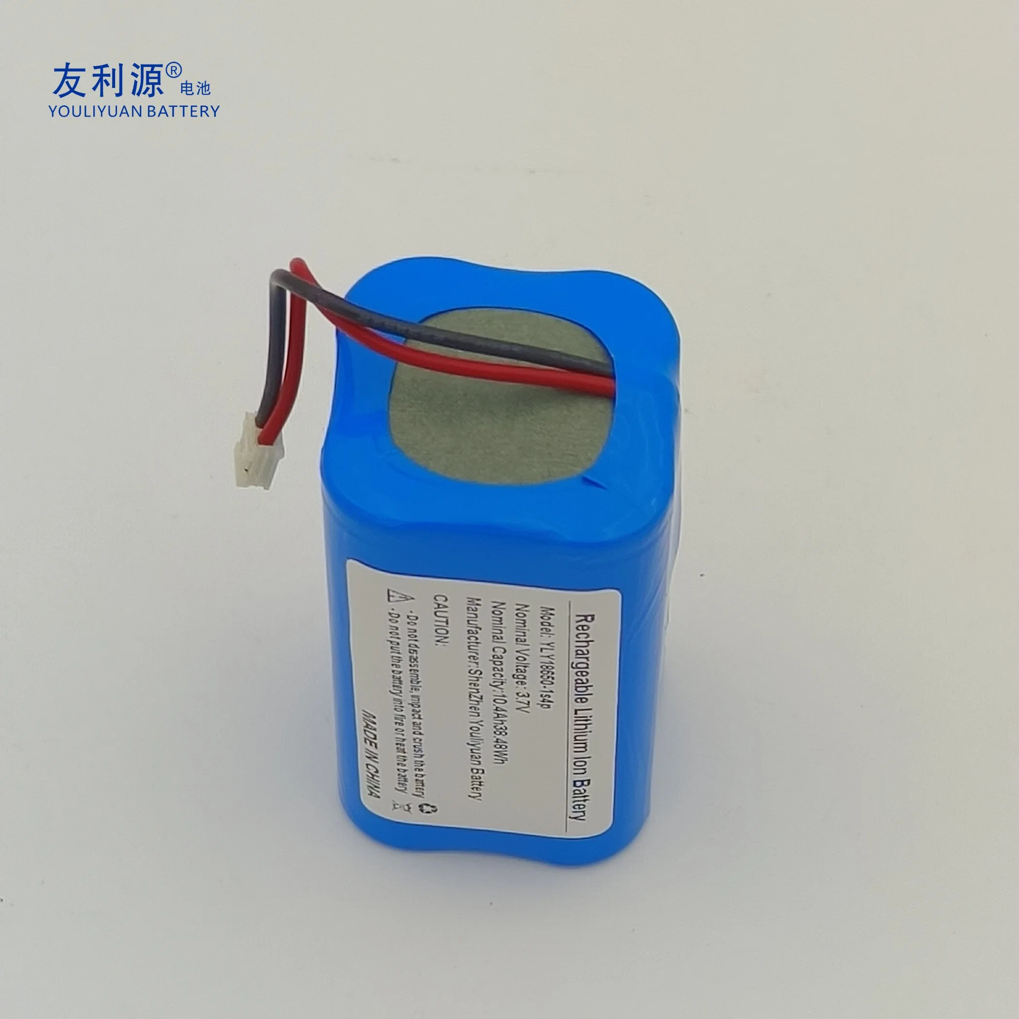 Rechargeable 18650 1s4p 3.7V 10.4ah Lithium Battery with BMS for Electronic Devices Cordless Tools