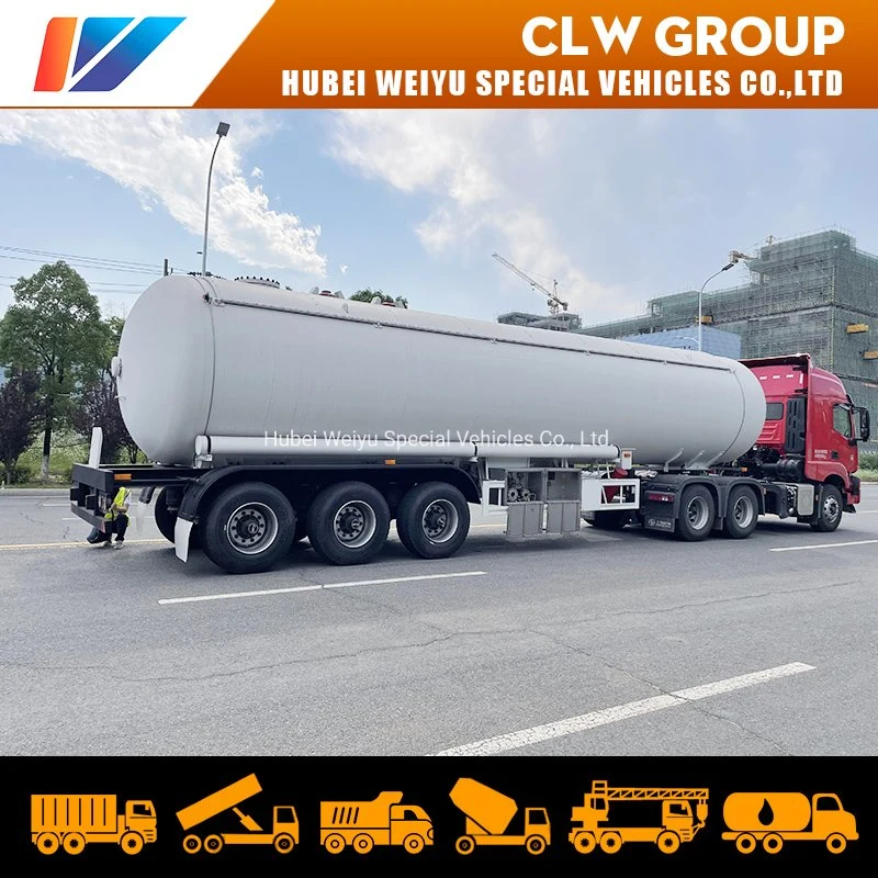 Export to Tanzania 3 Axle 25 Ton 50 Cbm LPG Semi-Trailer Mobile LPG Gas Refilling Truck