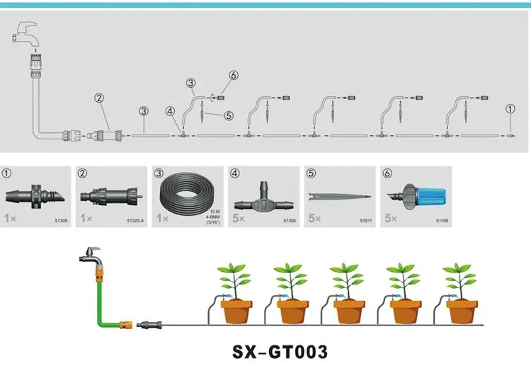 Folha de plástico Seesa única caixa de cor de gases com efeito de túnel do sistema de irrigação