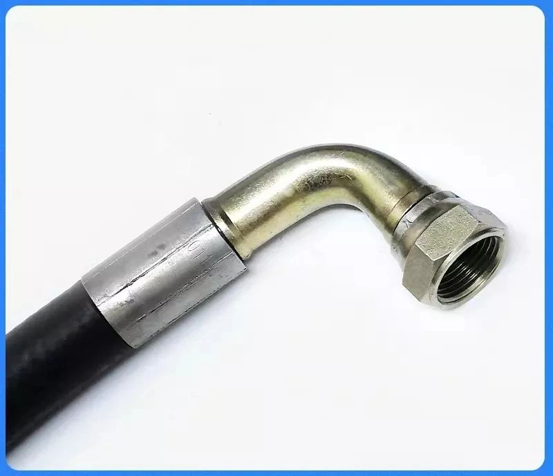 Lowest Price Braided Steel Wire Reinforced Flexible High Pressure Hoses Pipe Hydraulic Rubber Hose with Fittings