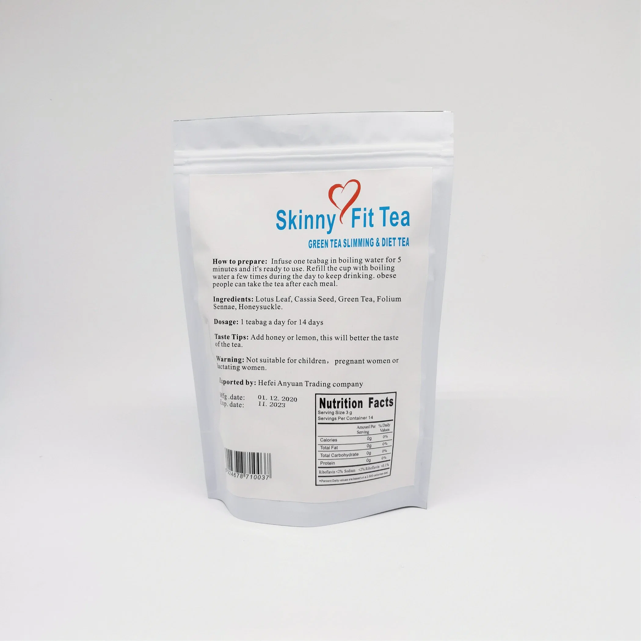 Organic Sugar-Free Weight Loss Herbal Tea The Choice of Beauty Lovers Made in China OEM Packing