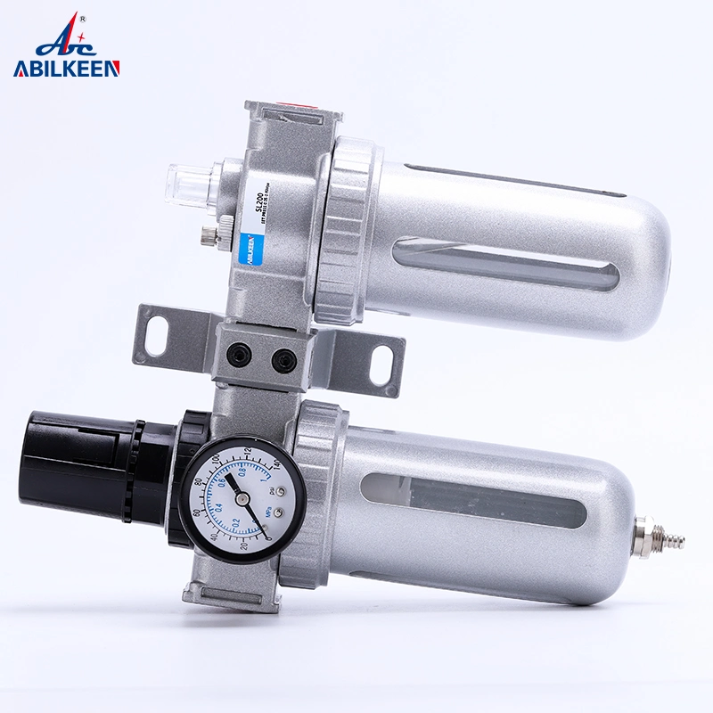 Serie SFC F. R. L tratamiento de dos unidades de fuente de aire combinación FRL neumático con indicador