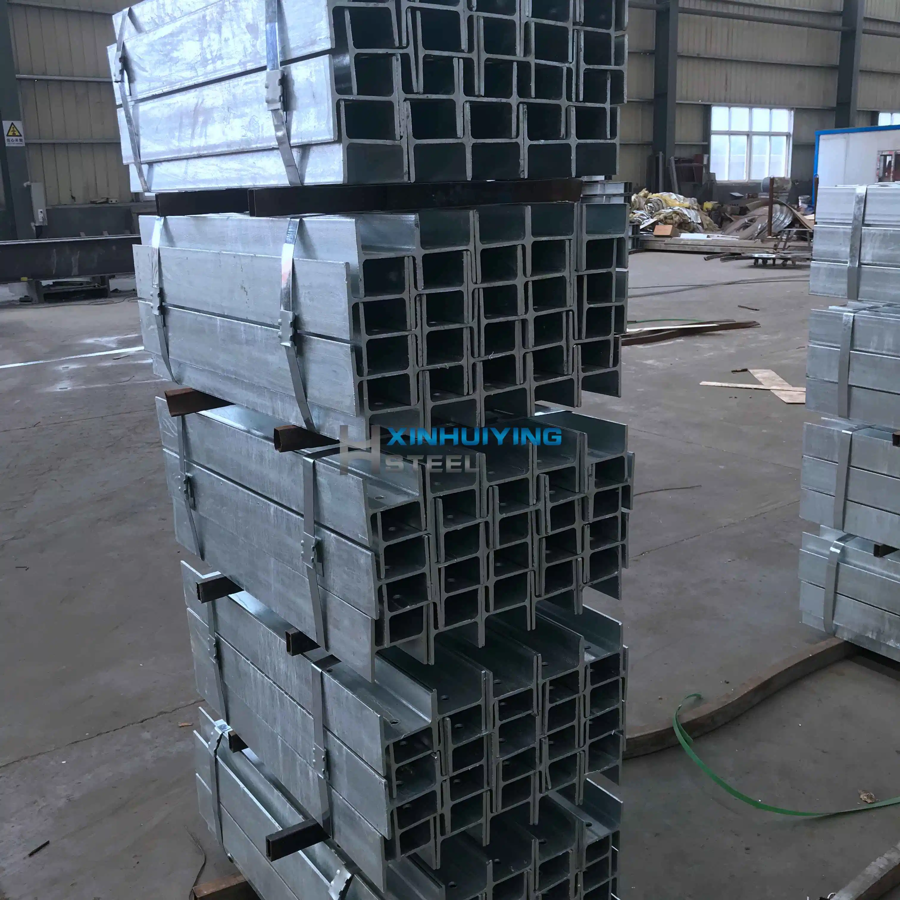 China Manufacturer Prefabricated Hot DIP Galvanized Slotted Steel Beams Competitive Steel I Beam H Beam Prices