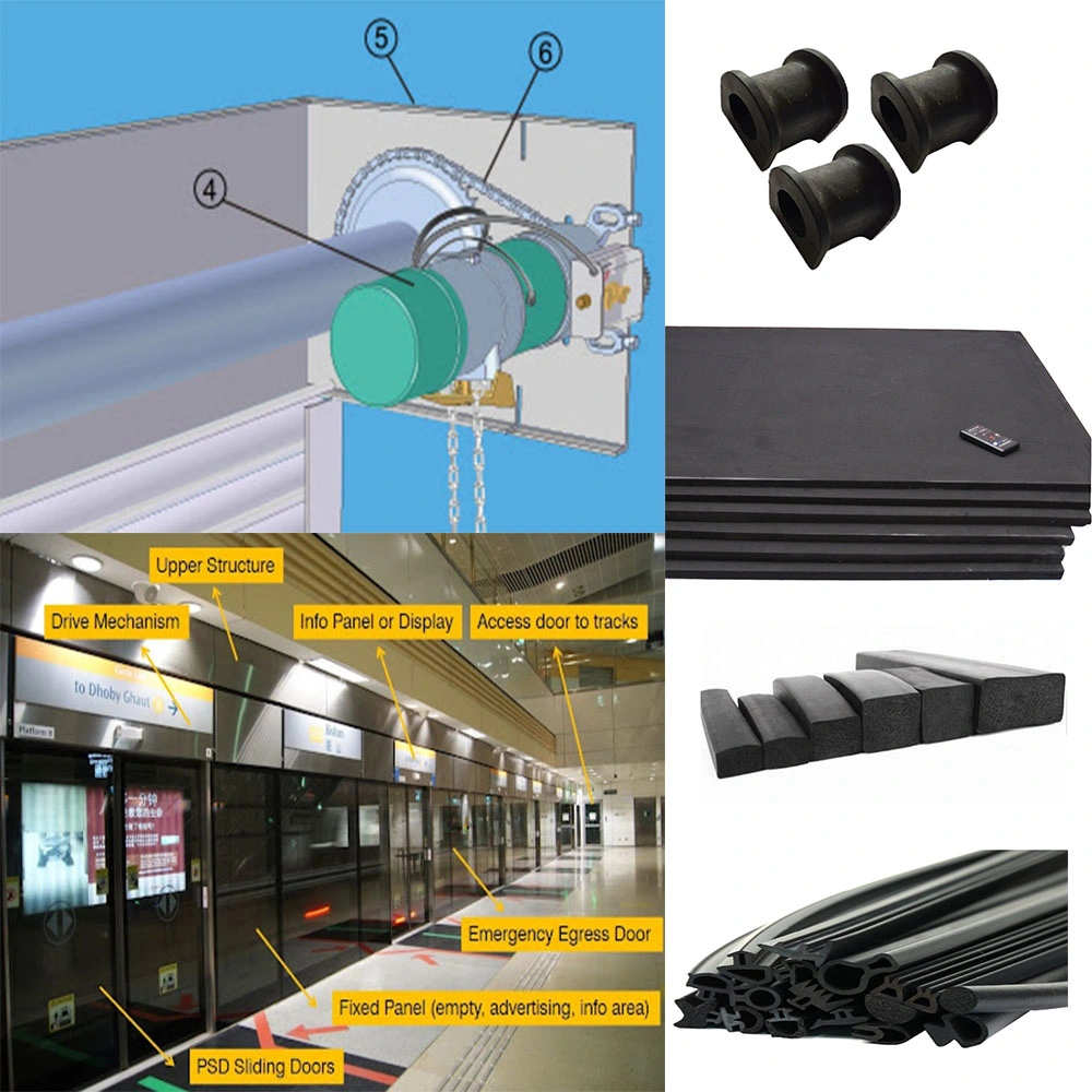 Gap Seals Open or Close Cell EPDM Rubber Foam Bush Strip Tube Sheet for Subway Screen Door Motor