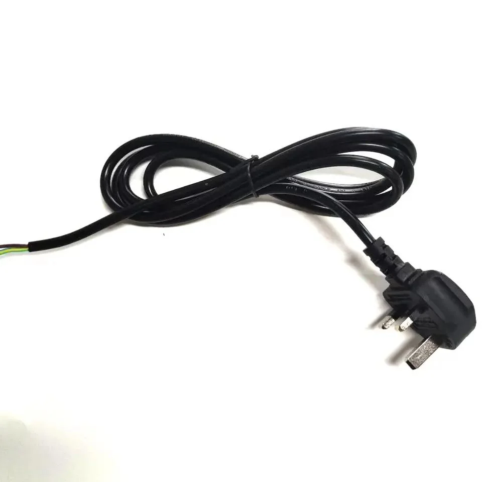 0.75mm2 UK Plug to Stripped Open End 3 Prong Power Cords Electrical Power Cable