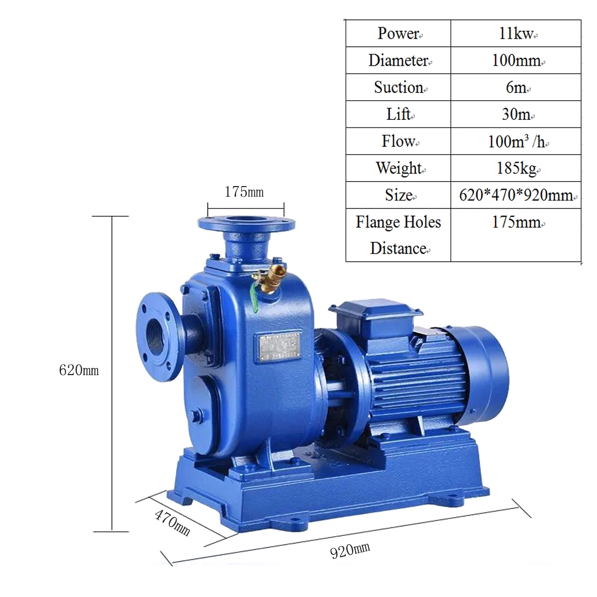 10%off 6 Inch 8 Inch Centrifugal Dewatering Self Priming Engine Driven Slurry Pump for Sewage Trash (with Cart / Trailer)