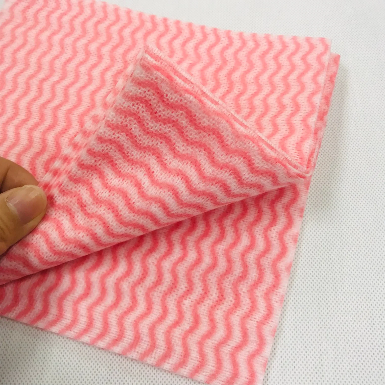 Printed Disposable Kitchen Clean Dish Cloth Spunlace Nonwoven Polyester Viscose Embossed Spunlace Nonwoven Fabric for Wet Wipes