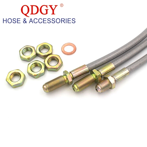 Car Brake System Stainless Steel Brake Hose Line with Different End Fitting