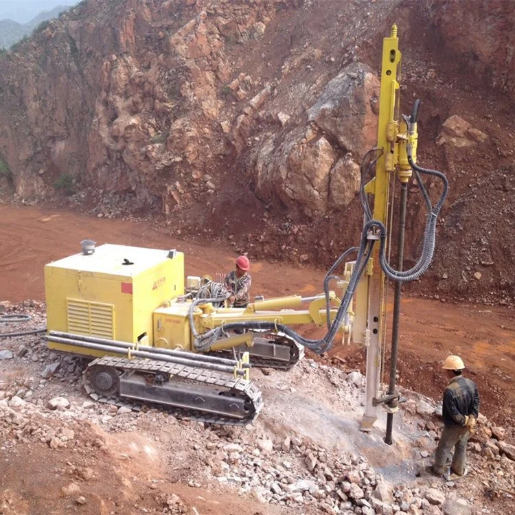 Alta potência de Mineração Portátil Hard Rock Hammer Perfuraçaäo tractores de rastos Hidráulico Diesel água profunda bem Perfuraçaäo para venda