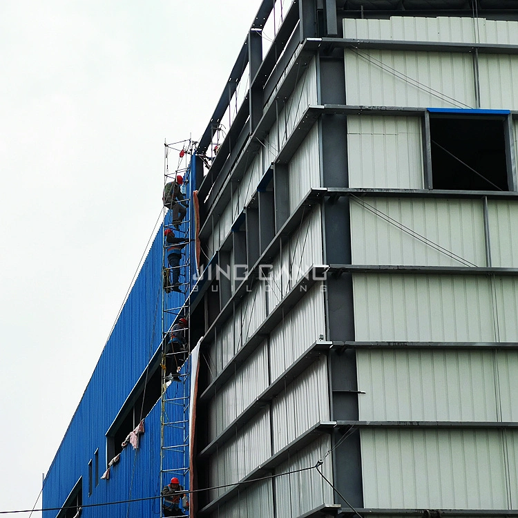 Galvanizado prefabricados Q235 T355 H Galpón Estructura de acero de sección Construcción metálica de almacenamiento para almacén taller