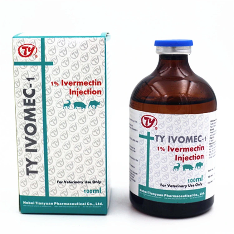 1% 2% Ivermectin Injection 100ml 50ml 10ml Veterinary Medicine Antiparasitic Drug for Horses Cattle Calves Goats Dogs Cats Pets Veterinary Drugs