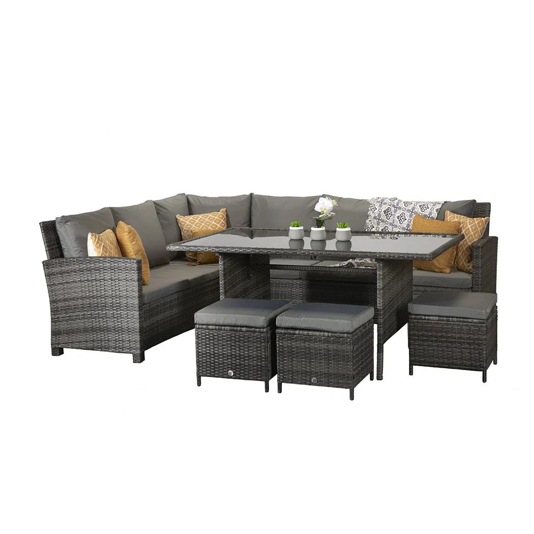 Natürliche Synthetische Poly Outdoor Garten Rattan Wicker Möbel Sofa-Sets