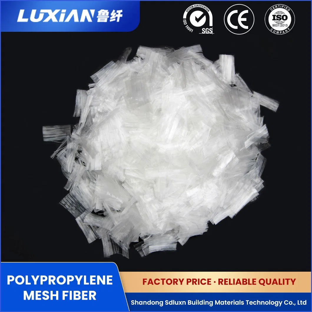 Sdluxn Synthetic Polypropylene Fiber Lxbw Modified Polypropylene Mesh Engineering Polypropylene Fiber China Mesh Fber-Reinforced Concrete Suppliers