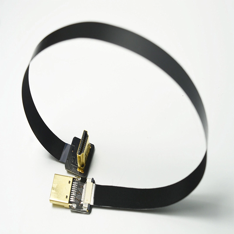 Flat Slim Soft Fpv HDMI Male to HDMI Male 90 Degrees Cable