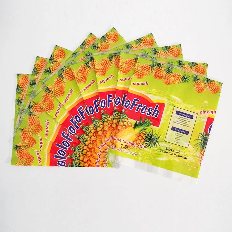 PVC Pet Juice Drink Plastic Bottle Shrink Sleeve Labels