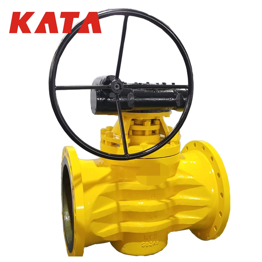 Kata API6d Inverted Sleeve Type Soft Sealing Plug Valve 3" 600 Wcb Body