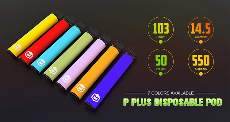 Muje 800 Puffs P Plus Disposable/Chargeable Vape Pen 3.2ml 550mAh E-Cig Factory OEM