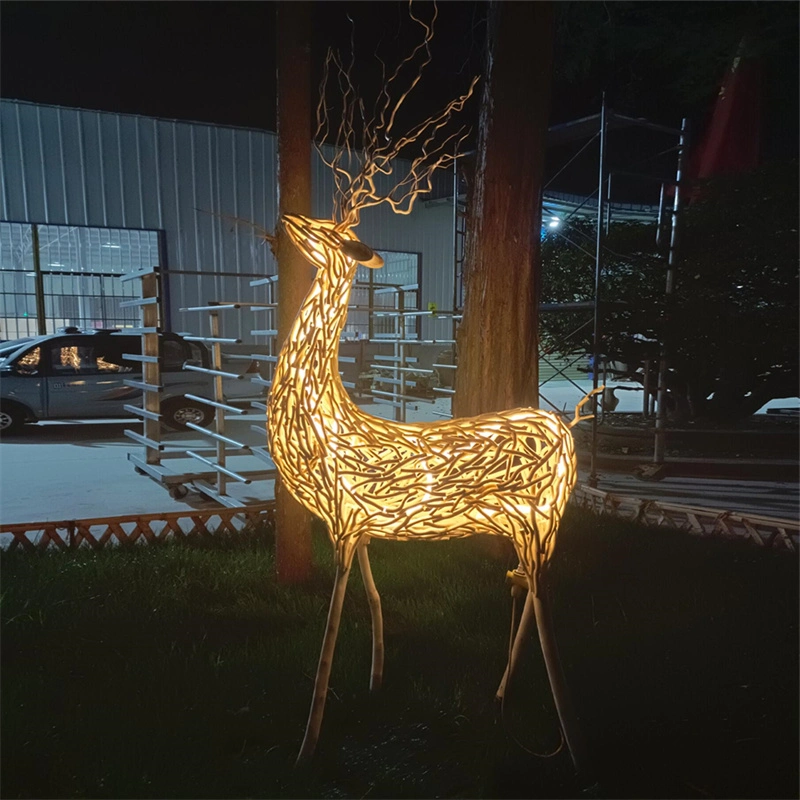 Natürliche Teebaum Hirsch für Weihnachtsschmuck Handwerk